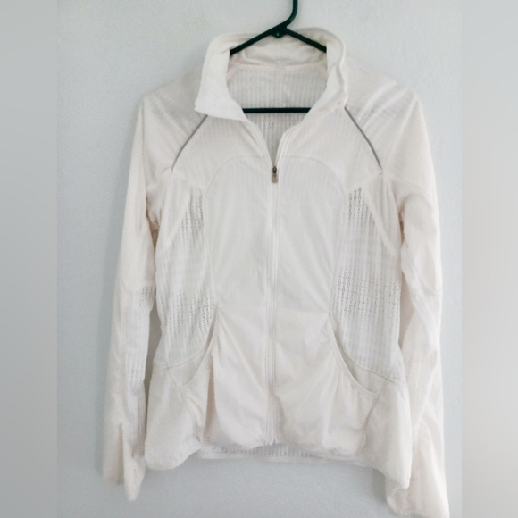 lululemon athletica Jackets & Blazers - Lululemon White Lightweight Zip-Up Jacket